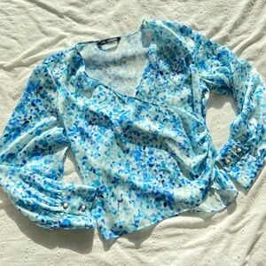 Zara Floral Long Sleeve Blouse (Size M)